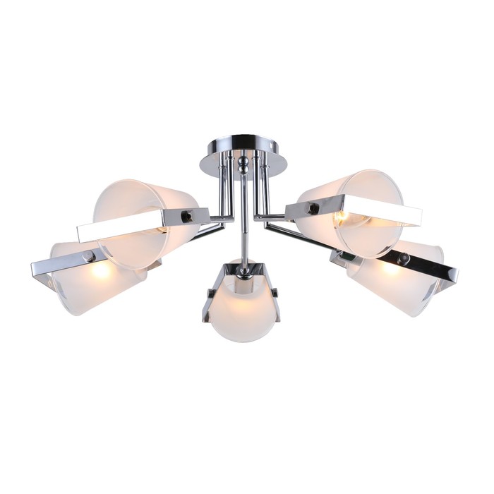 Люстра потолочная GEE 5x40W E14 хром 56x56x22,5см