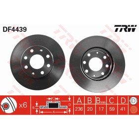 

Диск тормозной TRW DF4439