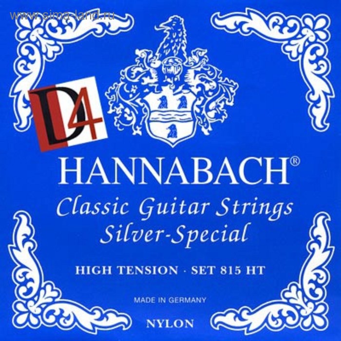Струны для классической гитары Hannabach 815HTDURABLE SILVER SPECIAL посеребр. сил/натяж струны для классической гитары hannabach 815htdurable blue silver special