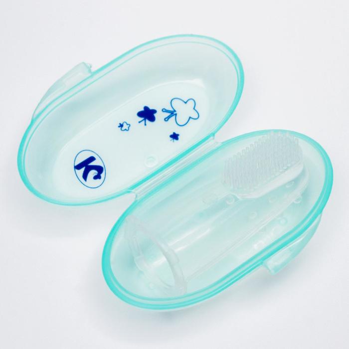 Зубная щётка детская «Силиконовая на палец», от 4 мес.