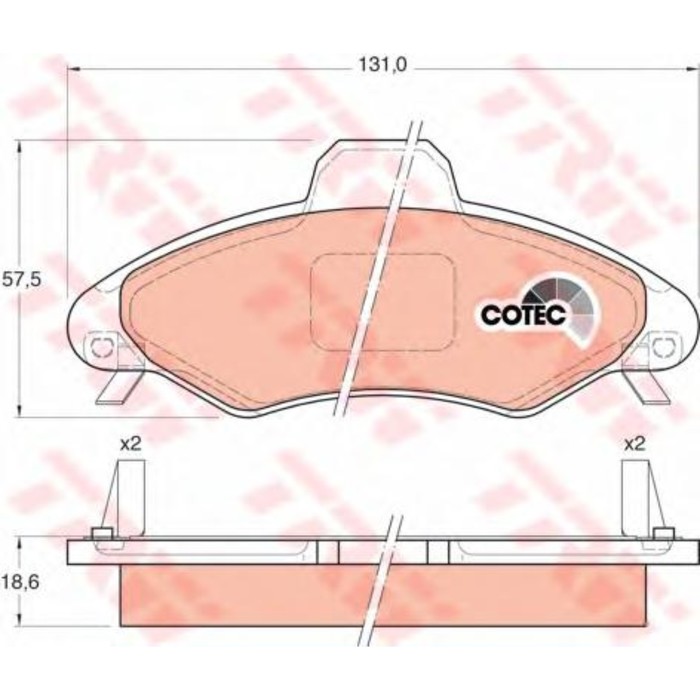 Колодки тормозные TRW GDB1349