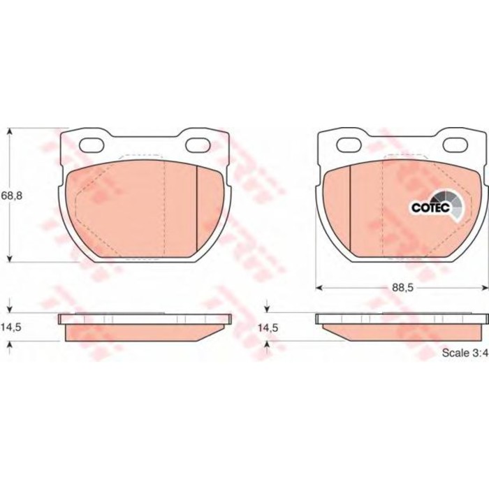 Колодки тормозные TRW GDB1209