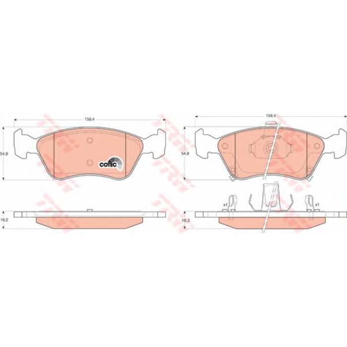 Колодки тормозные TRW GDB3163