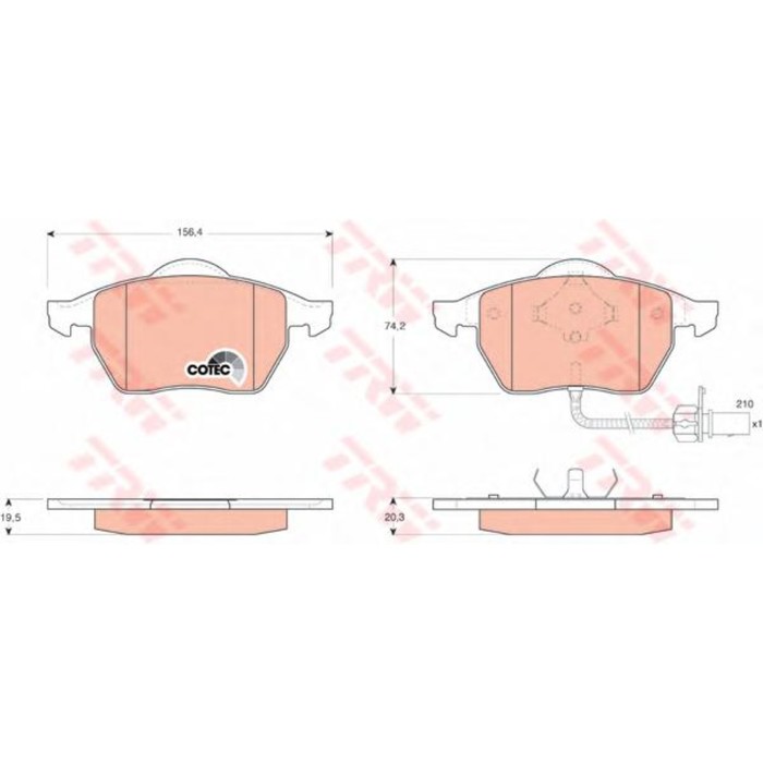 Колодки томрозные TRW GDB1440