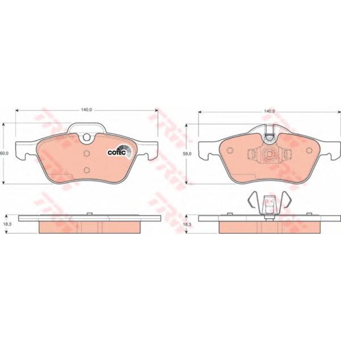 Колодки томрозные TRW GDB1476