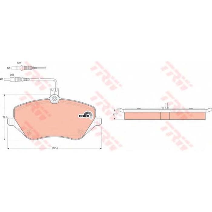 Колодки томрозные TRW GDB1595