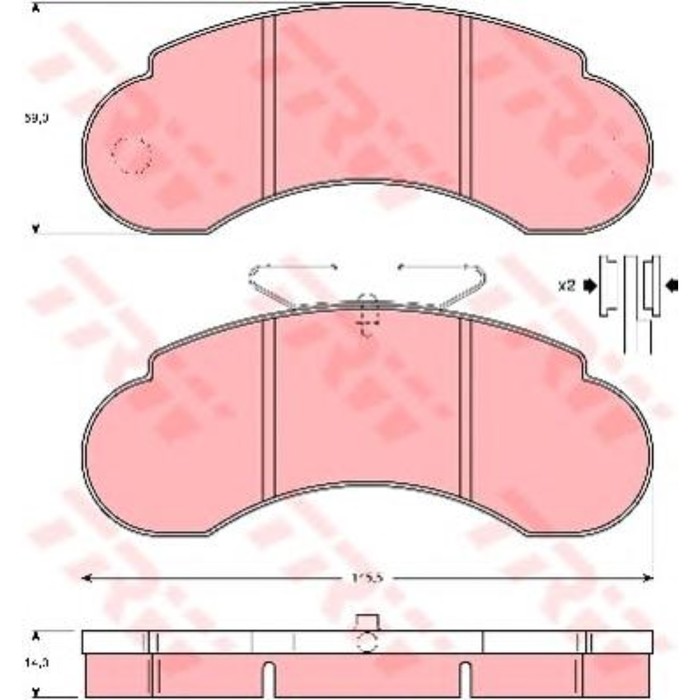 Колодки тормозные TRW GDB950