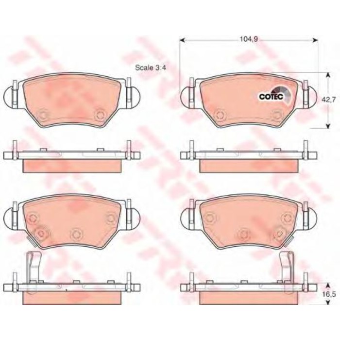 Колодки тормозные TRW GDB1471