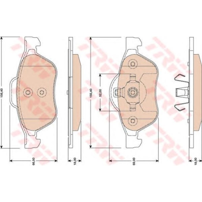 Колодки тормозные TRW GDB1787