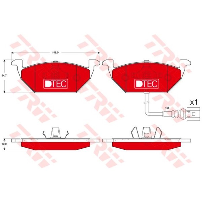 Колодки тормозные дисковые TRW GDB1658DTE