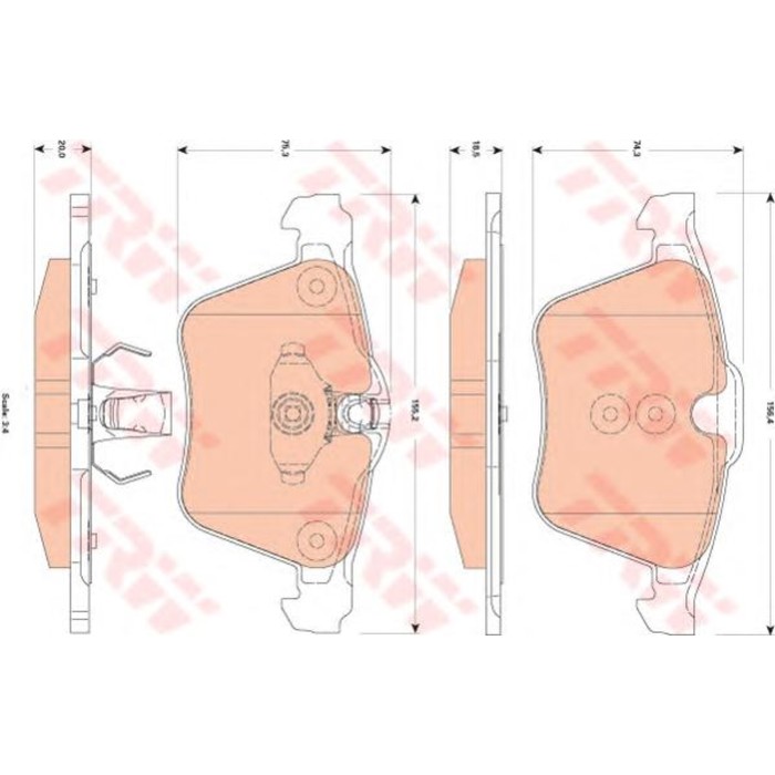 Колодки тормозные TRW GDB1835