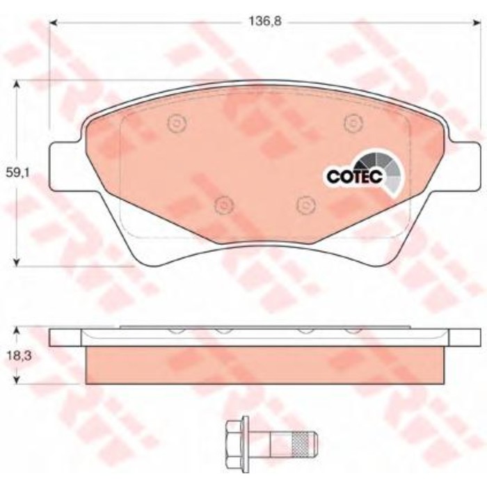 Колодки тормозные TRW GDB1597