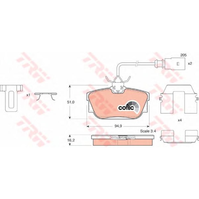 Колодки тормозные  TRW GDB1326