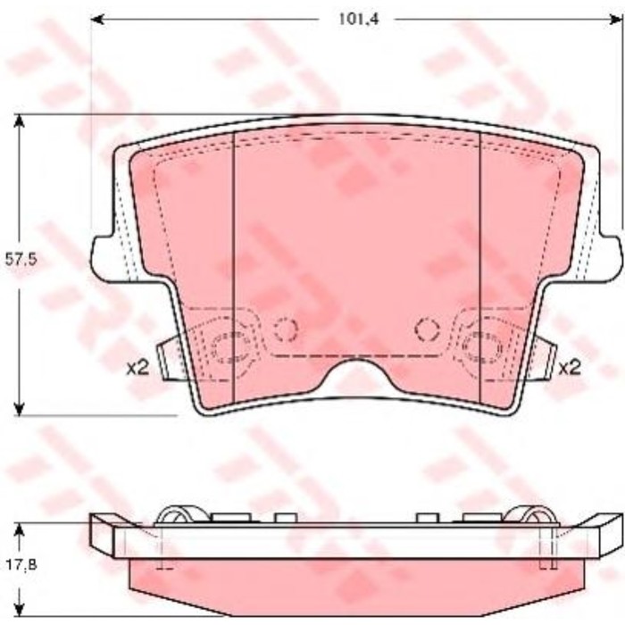 Колодки тормозные  TRW GDB4135
