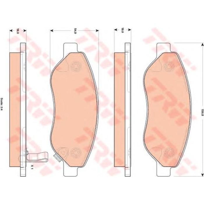Колодки тормозные TRW GDB1713