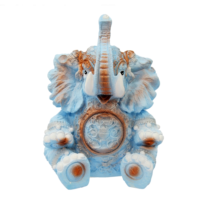 Копилка "Слон с шариком" голубая