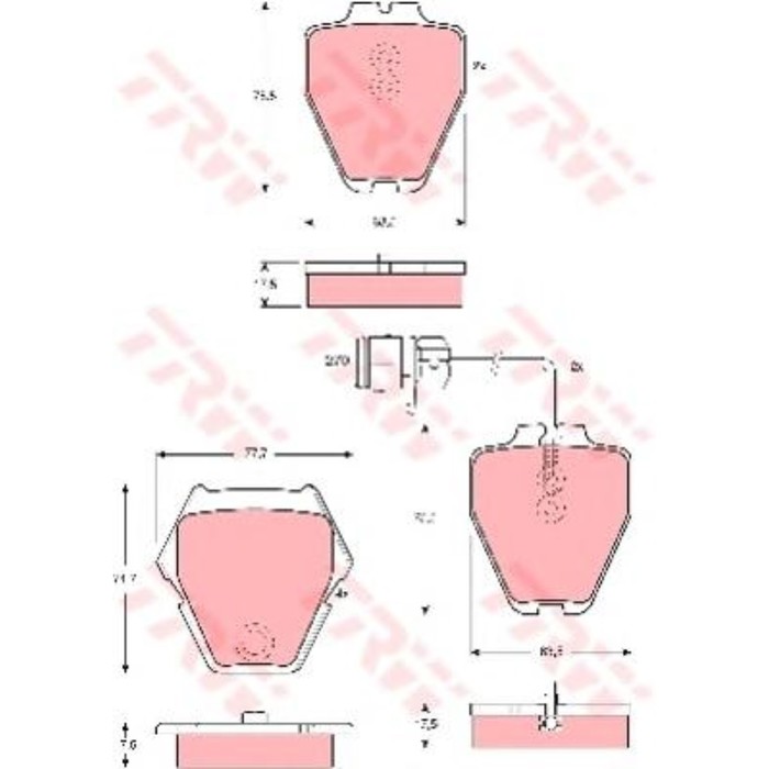 Колодки томрозные  TRW GDB1371