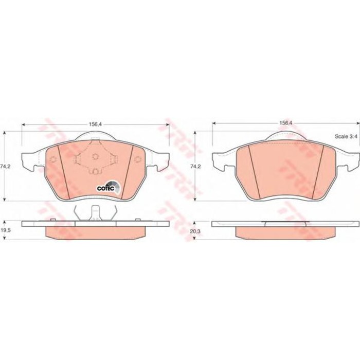Колодки томрозные  TRW GDB1204
