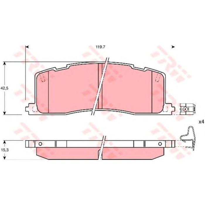 Колодки тормозные  TRW GDB1138