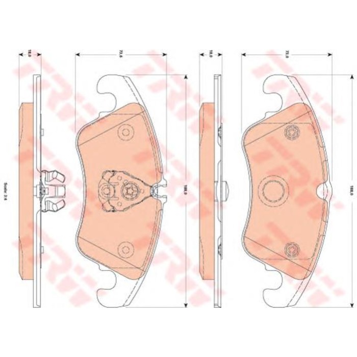 Колодки томрозные  TRW GDB1833
