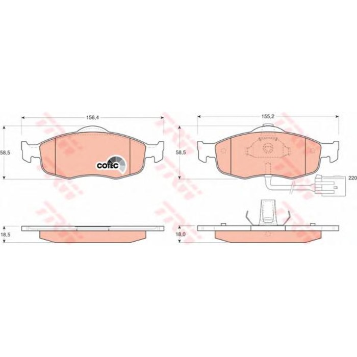 Колодки томрозные  TRW GDB1108