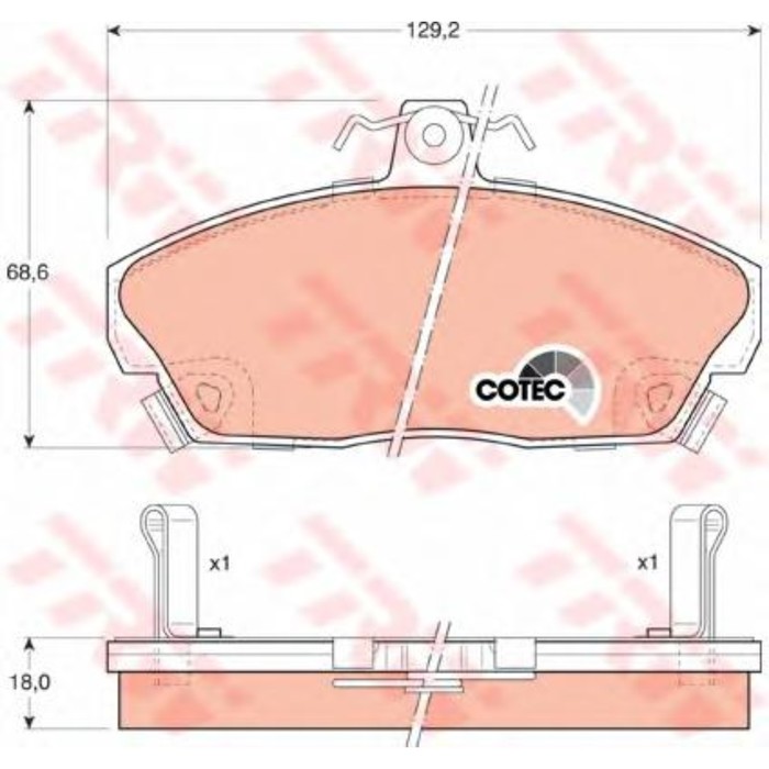 Колодки томрозные  TRW GDB496