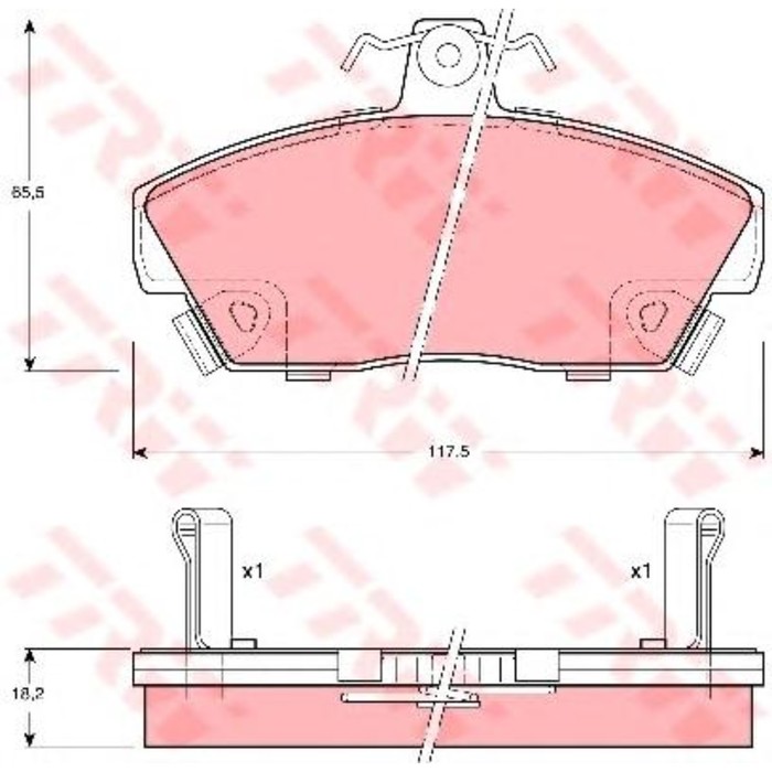 Колодки томрозные  TRW GDB497