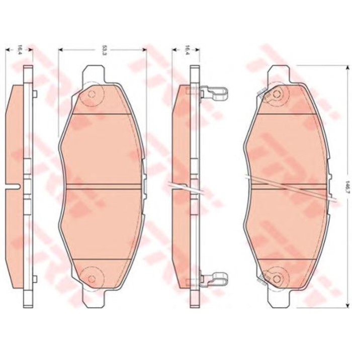 Колодки томрозные  TRW GDB3427