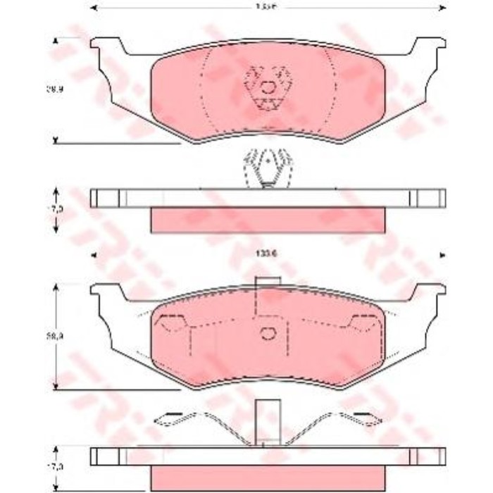 Колодки тормозные TRW GDB1234