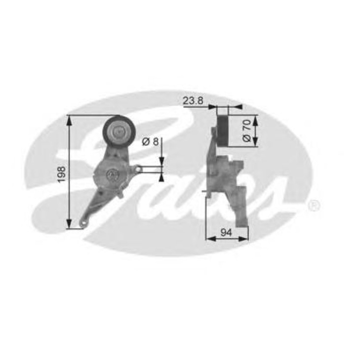 Ролик ремня приводного GATES T38436