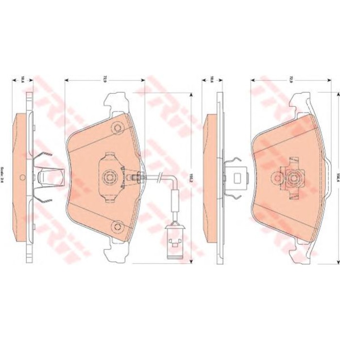 Колодки томрозные  TRW GDB1832