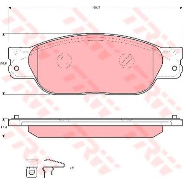 Колодки тормозные TRW GDB1510