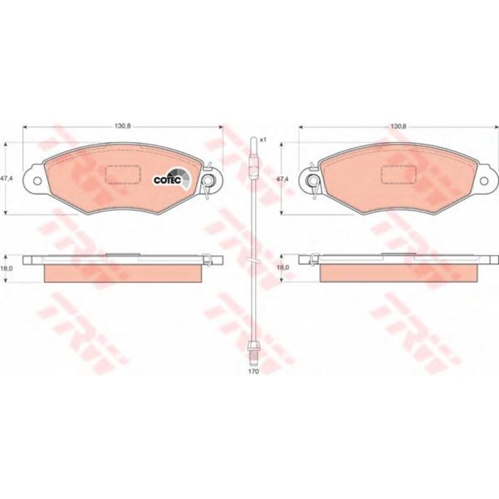 Колодки томрозные  TRW GDB1402