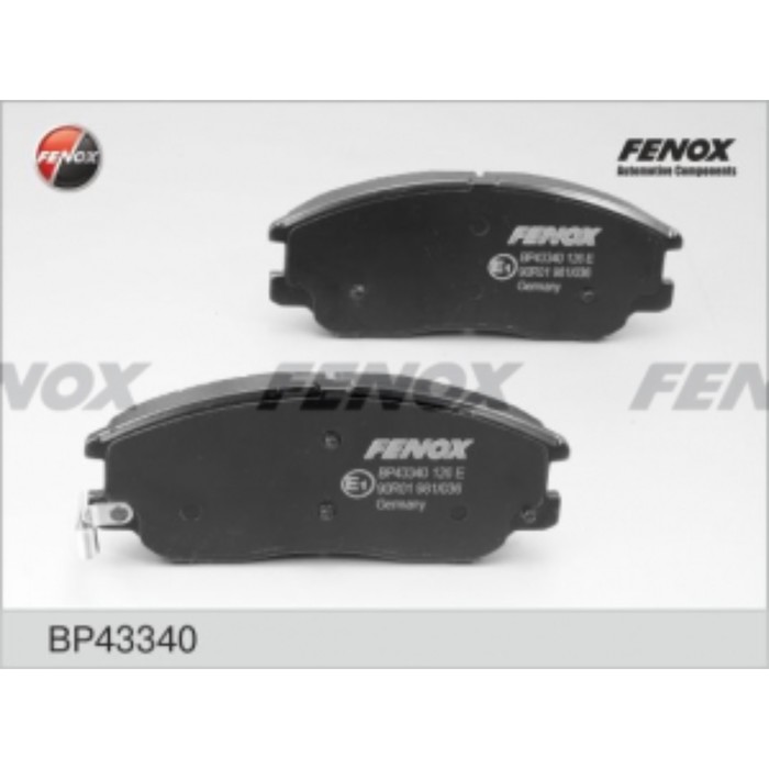 Колодки тормозные FENOX bp43340
