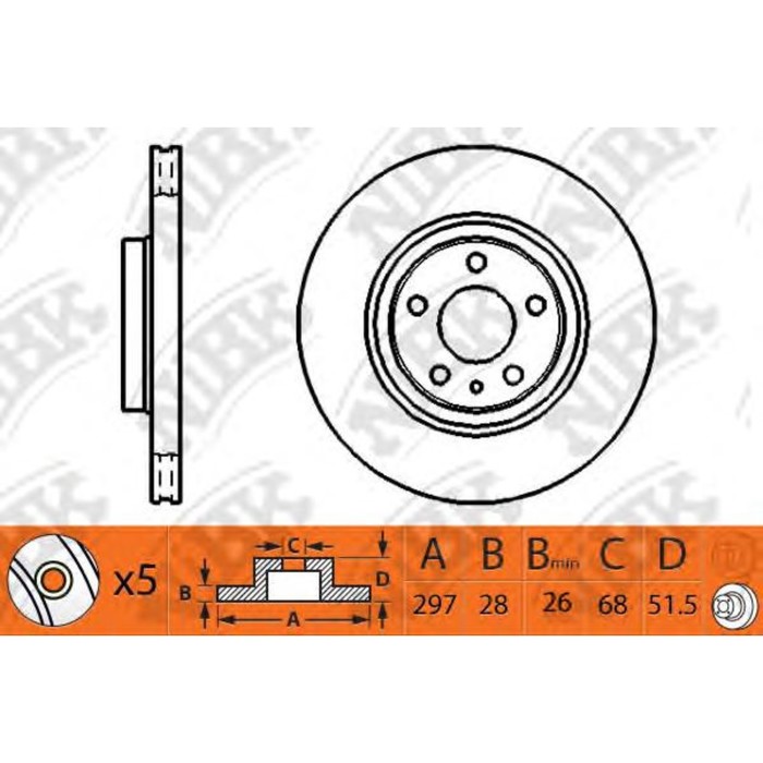 Диск тормозной NIBK RN1517