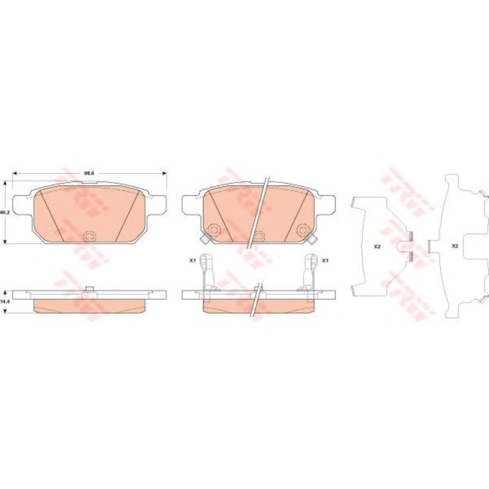 Колодки томрозные  TRW GDB3529