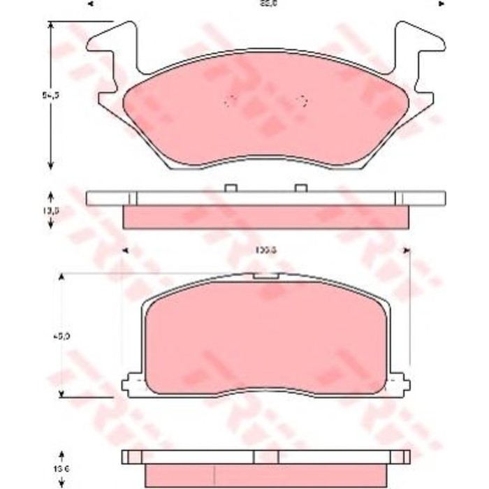 Колодки тормозные TRW GDB878