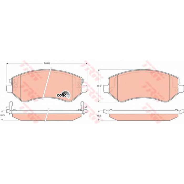 Колодки томрозные  TRW GDB4126