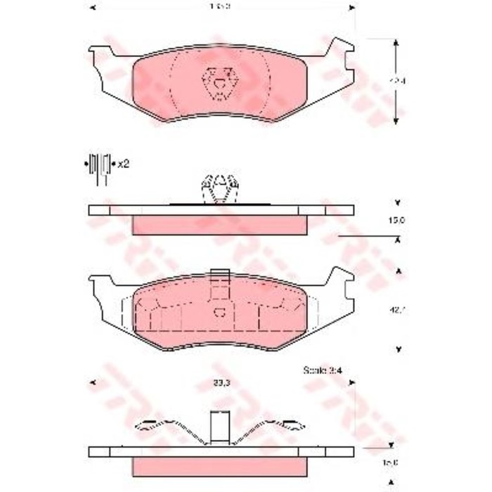 Колодки тормозные TRW GDB4012