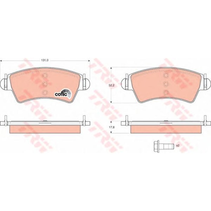 Колодки томрозные  TRW GDB1501