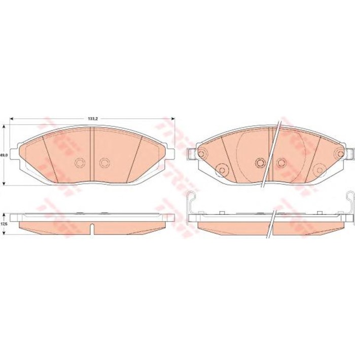 Колодки тормозные TRW GDB4606
