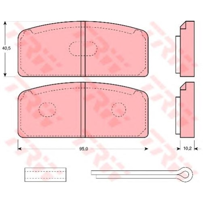 Колодки томрозные  TRW GDB108