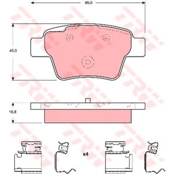 Колодки тормозные TRW GDB1678