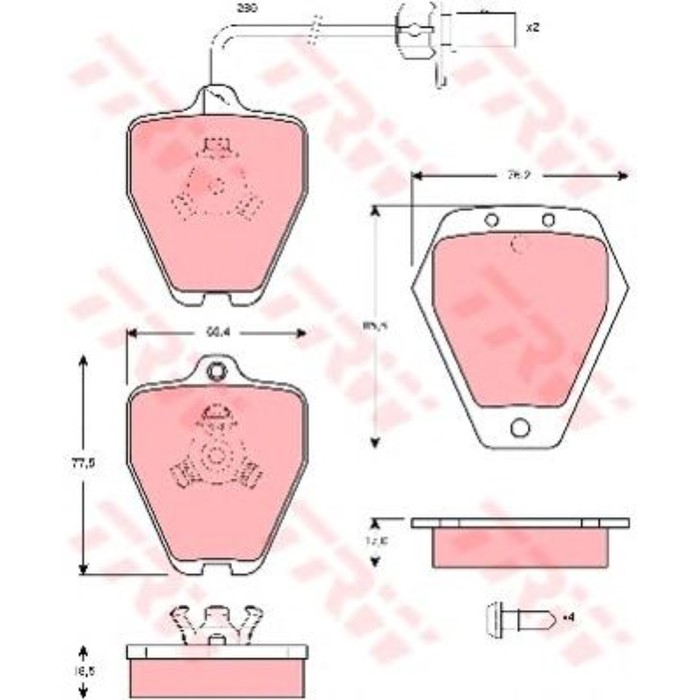 Колодки томрозные  TRW GDB1451