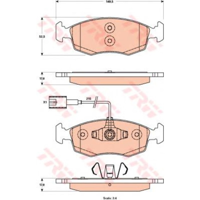 Колодки тормозные TRW GDB1900