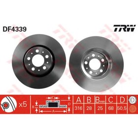 

Диск тормозной TRW DF4339