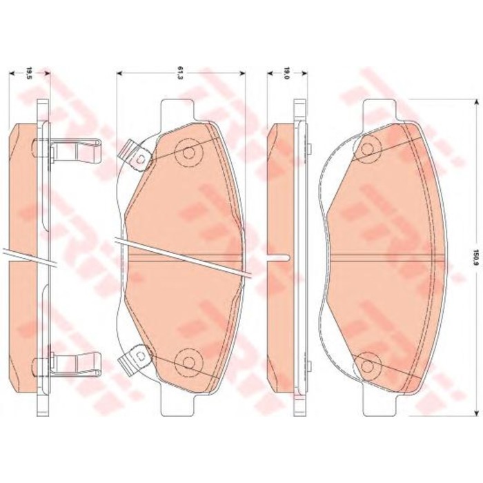 Колодки томрозные  TRW GDB3511