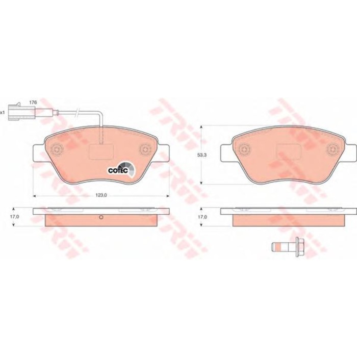 Колодки тормозные TRW GDB1590