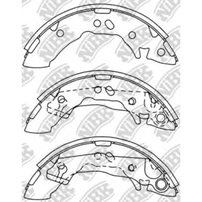 Колодки тормозные барабанные NIBK FN11162