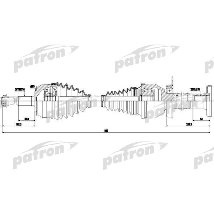 Полуось Patron PDS0384